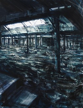 ap 56 07 spazio abbandonato 1 gpz 2007 olio su tela cm.205x150