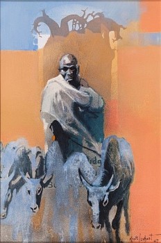 over the ridge 50x76cm oil on canvas