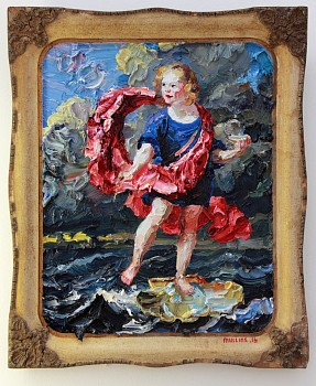 after karel dujardin allÃƒÂ©gorie 1663. 2016 oil on superwood and frame 60 x 50 cm