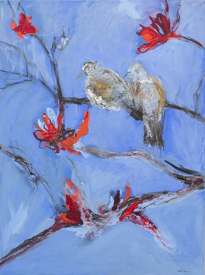 BRONWEN FINDLAY, Cape Turtle Doves in Coral Tree
Oil on canvas