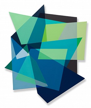 a02 39 32 18 spray paint & acrylic on shaped canvas 96cm x106cm framed