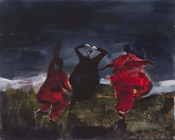 Beezy Bailey The Weird Sisters oil on canvas 60 x 75cm