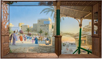 A Voyage to the Interior, 30 A Way out Westward, acrylic on panel with carved cedar and mixed media,126.5 x 218 x 14 cm WEB