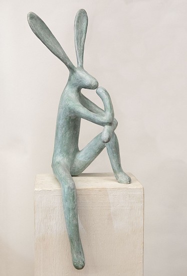 GUY DU TOIT, Hare Sitting On A Wall Maquette
Bronze