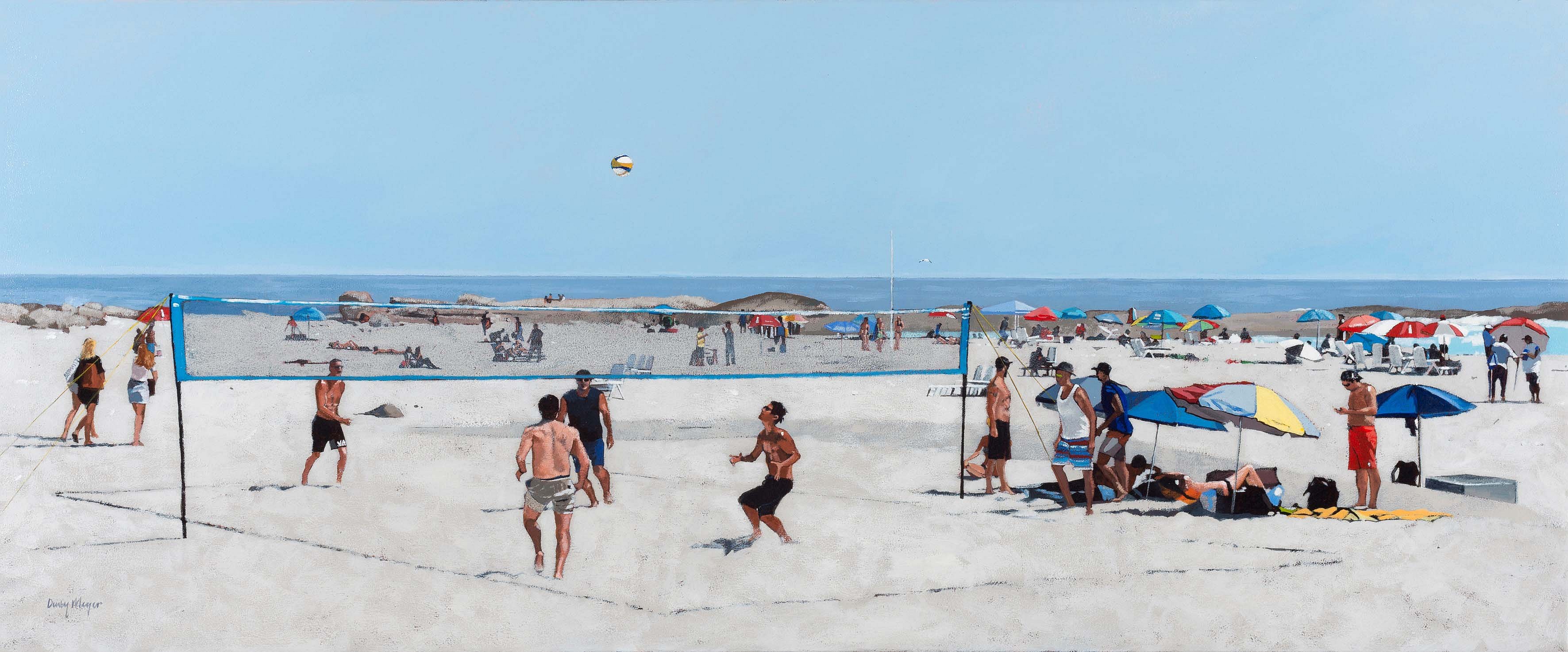 Denby Meyer Beach Volley Ball Acrylic on canvas 50 x 120 cm