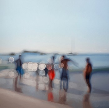 Philip Barlow Decelerate oil on canvas 100 x 100 cm