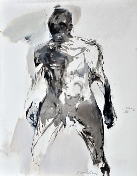 Franta Le Depart oil on paper on canvas 146 x 114cm