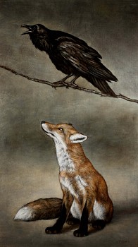 Le Corbeau et le Renard 140.5x80 cms
