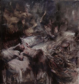 10 AP 19 18, Notte insonne, 2018, olio su tela, cm 220 x 200