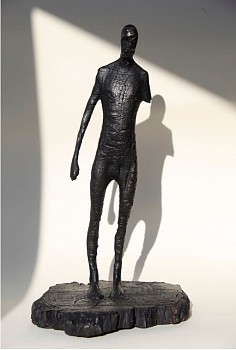 bozzetto burning man, bronze 1 8 44cm 2011