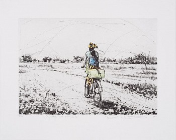 Phillemon Hlungwani, N'wansati Wa Xiviri II, etching, 57 x 72 cm