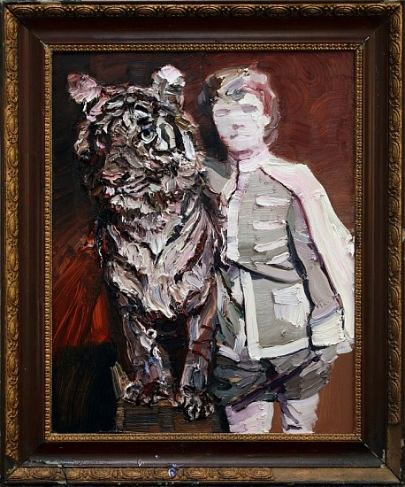 NIGEL MULLINS, Mabel Stark and Tiger
Oil on Supawood & Frame