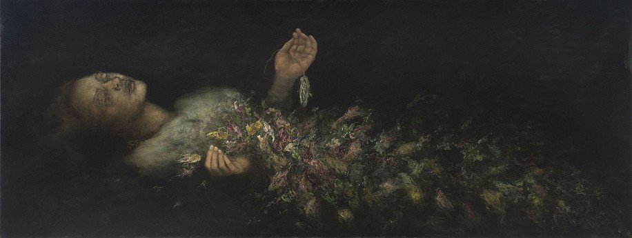 SHANY VAN DEN BERG, Ophelia is Dreaming
Pencil, charcoal and oil on board