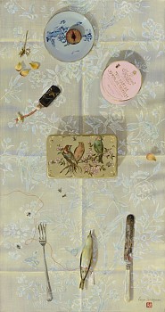 The Garden of Futility II, oil on linen, 75 x 40 cm