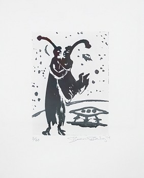 Beezy Bailey, Loving the Aliens, copperplate etching, 33 x 27 cm low