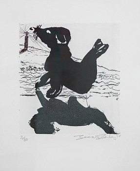 Beezy Bailey, Seal Shadow, copperplate etching, 33 x 27 cm LOW