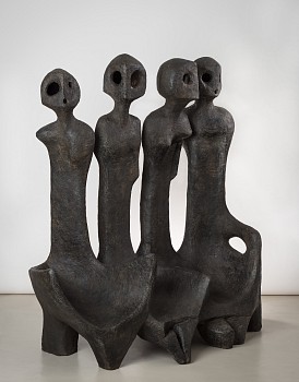 SPEELMAN MAHLANGU FOUR FIGURES BRONZE ED OF 4 181 X 170 X 91 cm