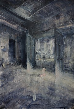 Tempo sospeso presenza rosa, 2020, Acrylic on paper, cm 48x33, AP 90 20