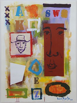 WAC22044 THUMA MINA ACRYLIC ON PAPER 77 X 56 CM LOW