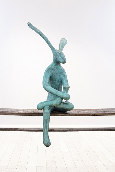 GUY DU TOIT, Hare Holding Glass (Martini)
Bronze