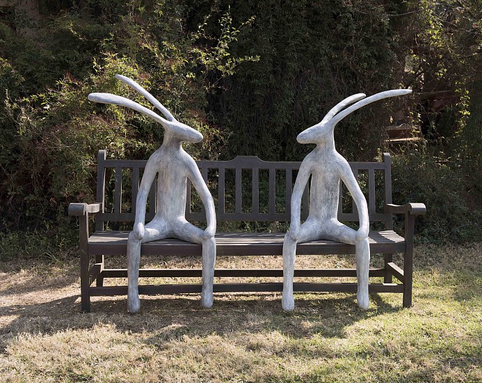 GUY DU TOIT, Sitting Hares
(left Ed. 8/16 and right Ed. 9/16), Bronze