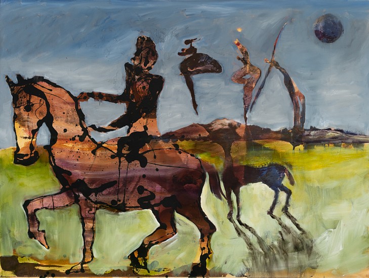 BEEZY BAILEY, Peaceful Battlefield
Oil on canvas