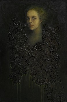 Shany van den Berg, Spirit of the Back South Easter, linen collage and oil paint on linen, 137 x 91 cm