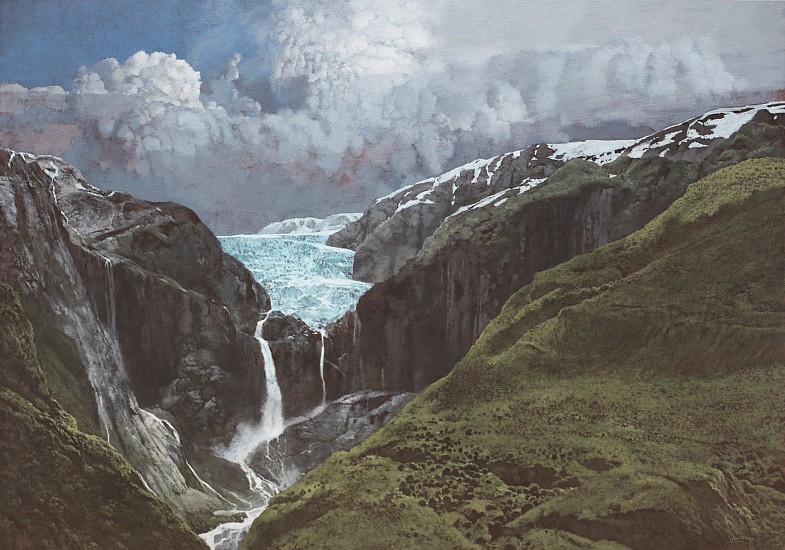 JOHN MEYER, Hanging Glacier (Patagonia)
Mixed media on canvas