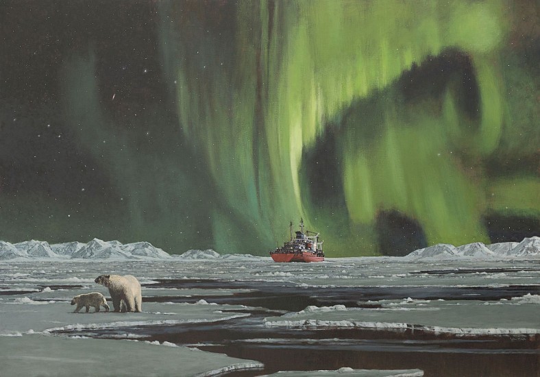 JOHN MEYER, Aurora (Arctic Circle)
Mixed media on canvas