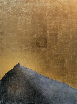 uzac egoli series oil goldleaf on canvas 120 x 90 ac51042