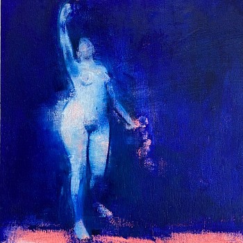 Louise Mason, Naiad, Oil on board, 20 x 20 cm