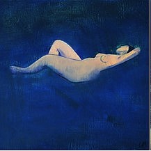 Louise Mason, Hypnagogia, Oil on board, 20 x 20 cm