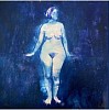 Louise Mason, Moonlit Nude, Oil on board, 20 x 20 cm