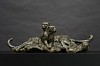 S436 Lying Cheetah Pair MaquetteEdition of 15 Bronze 12 1/2 x 18 1/2 x 35 3/8 in.32 x 47 x 90 cm
DYLAN LEWISb 1964, South Africa
Dylan Lewis is Africa’s most internationally renowned living figurative sculptor. Collectively Lewis’ bronzes of felines form perhaps the most powerful commentary on nature and wilderness that has been made by any artist of this era. Whilst his cat sculptures have attracted collectors’ attention, Lewis has gradually shifted vision and focus onto the human figure. Elements of humanity began to be hinted at in some early sculptures in the artists development. A growing body of recent work featuring highly charged emotional and erotic human forms now dominate much of this fascinating sculptor’s work.