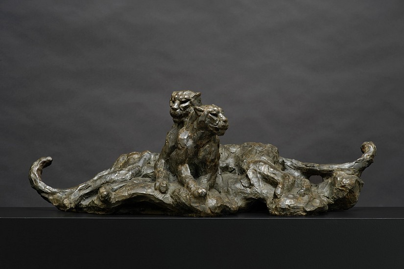 DYLAN LEWIS, S436 Lying Cheetah Pair Maquette
Bronze