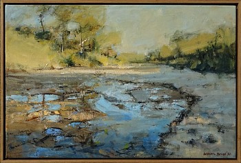 River Bed with Elephant Tracks 2, Southern Kruger, 40cm x 60cm, Oil on Canvas