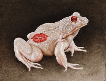 Claude Jammet, Bisou Bisou, 2022, oil on paper on canvas, 19 x 25cm