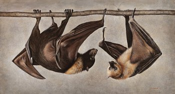 Claude Jammet, The Usual Suspects, 2022, oil on paper on canvas, 50x90cm