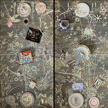 TIES THAT BIND I & II 180cm by 180cm ( diptych)