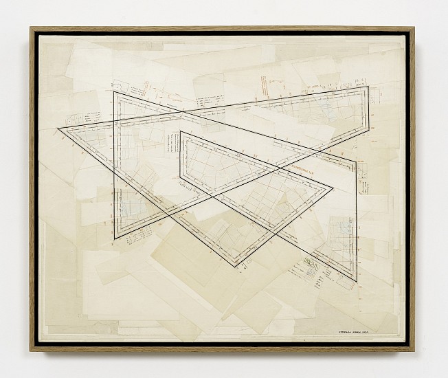 GERHARD MARX, SPATIAL SCRIBBLE I
RECONFIGURED MAP FRAGMENTS ON CANVAS