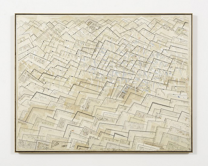 GERHARD MARX, PARTICLES
RECONFIGURED MAP FRAGMENTS ON CANVAS