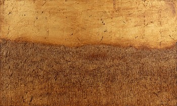 Phillipe Uzac, Fields II, Gold leaf and oil on canvas, 90x150 cm, FAC2287