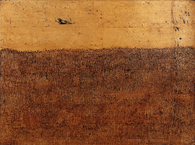 PHILIPPE UZAC, Fields III
OIL AND GOLD LEAF ON CANVAS