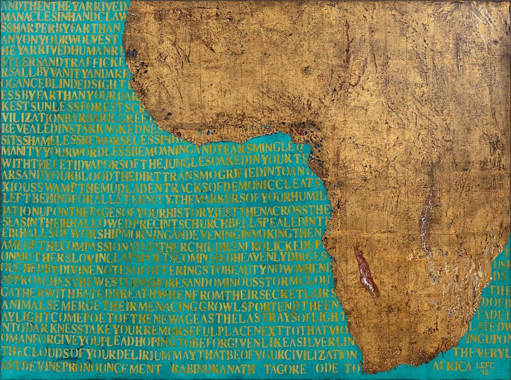PHILIPPE UZAC, Ode to Africa
OIL AND GOLD LEAF ON CANVAS