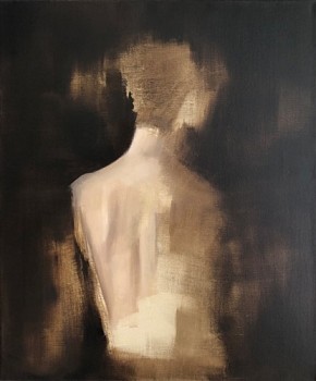 Teniqua Crawford, River Deep, Oil on linen, 54 x 45 cm, FAC2353