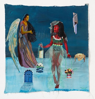 Teresa Kutala Firmino, When you pass through the waters, I will be with you, mixed media on canvas, 81 x 76 cm, FAC2380 (2)