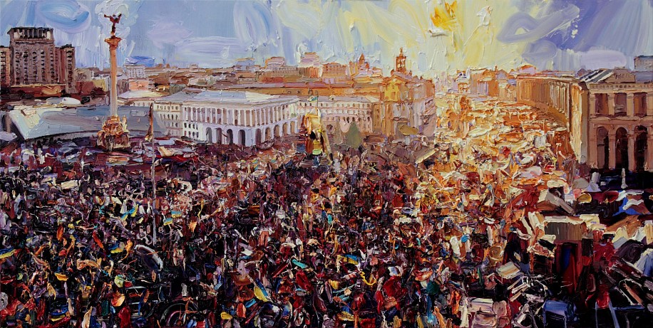 NIGEL MULLINS, Euromaidan, Kyiv,  2014
Oil on canvas