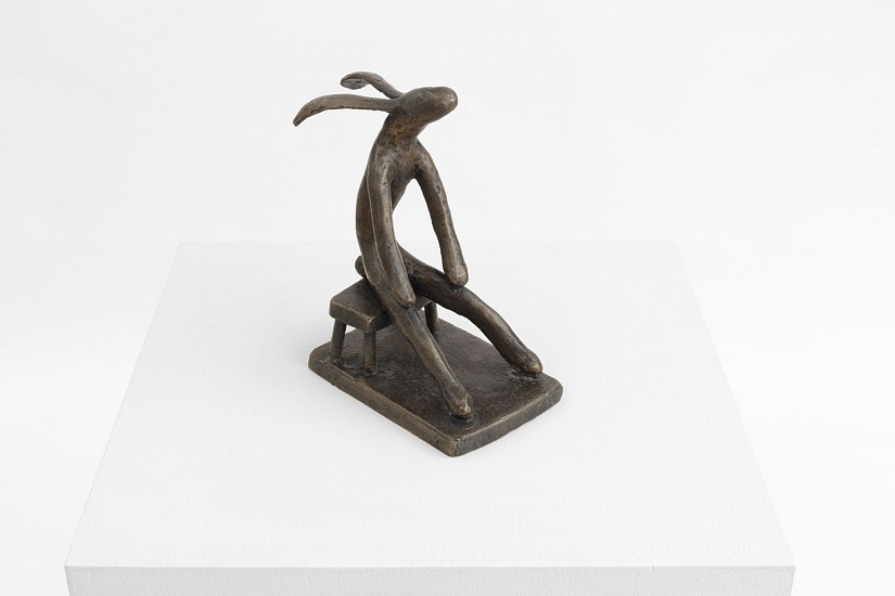 GUY DU TOIT, Gazing Hare on Stool II
Bronze