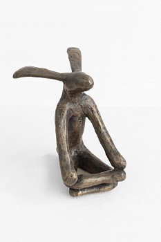 guy du toit meditating ed 1 of 1 bronze 11.5 x 8.5 x 12.4 cm c liz whitter