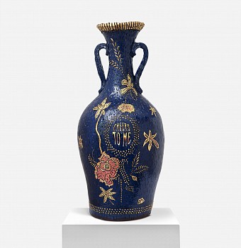 lucinda mudge cheers to me ceramic gold lustre 61 cm mr